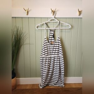 Stripped swimsuit cover up